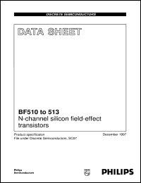 BF510 datasheet: N-channel silicon field-effect transistors BF510