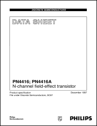PN4416 datasheet: N-channel field-effect transistor PN4416