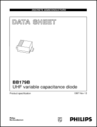 BB179B datasheet: UHF variable capacitance diode BB179B