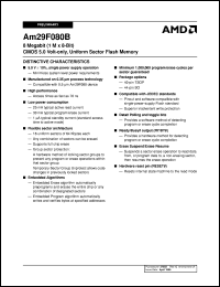 AM29F080B-75EC datasheet: 8 megabit CMOS 5.0 volt-only, uniform flash memory AM29F080B-75EC