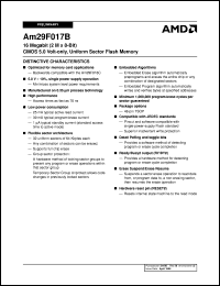 AM29F017B-150EIB datasheet: 16 megabit CMOS 5.0 volt-only, uniform sector flash memory AM29F017B-150EIB