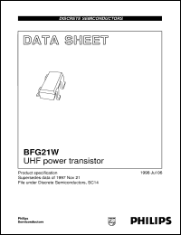 BFG21W datasheet: UHF power transistor BFG21W