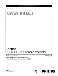 BFR53 datasheet: NPN 2 GHz wideband transistor BFR53