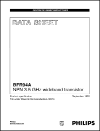 BFR94A datasheet: NPN 3.5 GHz wideband transistor BFR94A