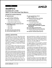 AM28F512-120PEB datasheet: 512 kilobit CMOS 12.0 volt, bulk erase flash memory with embedded algorithms AM28F512-120PEB