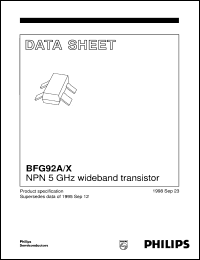 BFG92A datasheet: NPN 5 GHz wideband transistor BFG92A