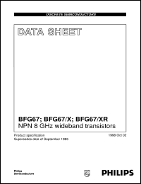BFG67/XR datasheet: NPN 8 GHz wideband transistors BFG67/XR