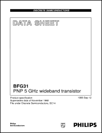 BFG31 datasheet: PNP 5 GHz wideband transistor BFG31