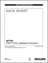 BFT93 datasheet: PNP 5 GHz wideband transistor BFT93