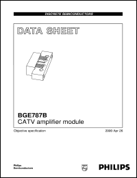 BGE787B datasheet: CATV amplifier module BGE787B