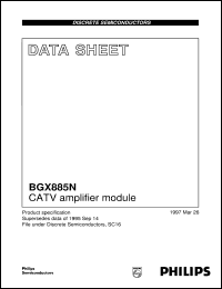 BGX885N datasheet: CATV amplifier module BGX885N