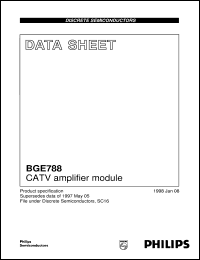BGE788 datasheet: CATV amplifier module BGE788