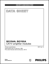 BGY84A datasheet: CATV amplifier modules BGY84A