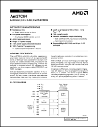 AM27C64-150DIB datasheet: 64 kilobit CMOS EPROM AM27C64-150DIB