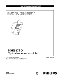 BGE887BO datasheet: Optical receiver module BGE887BO