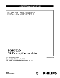 BGD702D datasheet: CATV amplifier module BGD702D