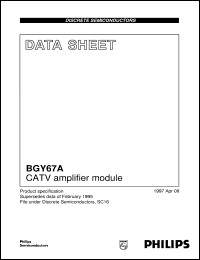 BGY67A datasheet: CATV amplifier module BGY67A