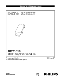 BGY1816 datasheet: UHF amplifier module BGY1816