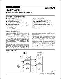 AM27C4096-255DCB datasheet: 4 megabit (256K x 16-bit ) CMOS EPROM AM27C4096-255DCB