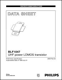 BLF1047 datasheet: UHF power LDMOS transistor BLF1047