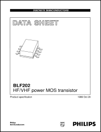BLF202 datasheet: HF/VHF power MOS transistor BLF202