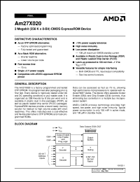 AM27X024-90PI datasheet: 2 megabit (256K x 8-bit ) CMOS EPROM device AM27X024-90PI