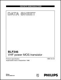 BLF346 datasheet: VHF power MOS transistor BLF346