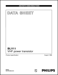 BLV11 datasheet: VHF power transistor BLV11