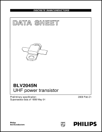 BLV2045N datasheet: UHF power transistor BLV2045N