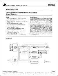 G65SC22P-3 datasheet: CMOS versalite interface adapter with interval timer/counter G65SC22P-3