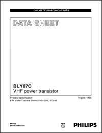BLY87C datasheet: VHF power transistor BLY87C