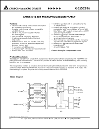 G55C16PI-5 datasheet: CMOS 8/16-bit microprocessor family G55C16PI-5