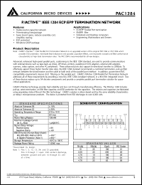 PAC128401Q datasheet: ECP/EPP termination network PAC128401Q