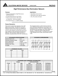 PAC500R4GQ datasheet: High performance bus termination network PAC500R4GQ