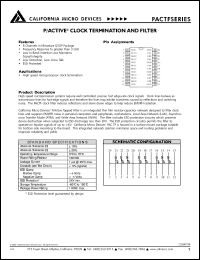 PAC220/100TFQ datasheet: P/active clock termination and filter PAC220/100TFQ