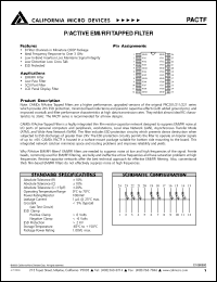 PAC150/470TFQ datasheet: P/active EMI/RFI tapped filter PAC150/470TFQ