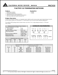 PACV35-02Q datasheet: P/active v.35 termination network PACV35-02Q