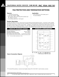 PACVGA-101 datasheet: VGA protection and termination network PACVGA-101