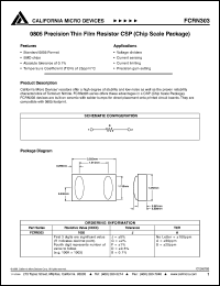 FCRN3031003GA datasheet: Percision thin film resistor CSP FCRN3031003GA