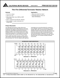 PRN10320331/151G datasheet: Thin film differential terminator resistor network PRN10320331/151G