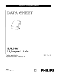 BAL74W datasheet: High-speed diode BAL74W