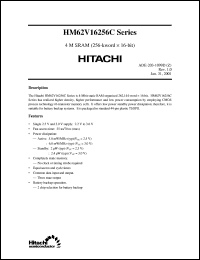 HM62V16256CLTT-5 datasheet: 4M SRAM (256-kword x 16-bit) HM62V16256CLTT-5