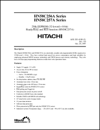 HN58C257AT-10 datasheet: 265K EEPROM (32-kword x 8-bit) Ready/Busy and RES function, 100ns access time HN58C257AT-10
