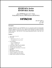 HN58V66AP-10 datasheet: 64k EEPROM (8-kword x 8-bit) Ready/Busy function, RES function, 100ns access time (2.7V to 4.4V), 70ns access time (4.5V to 5.5V) HN58V66AP-10