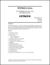 HN58S65AT-15 datasheet: 64k EEPROM (8-kword x 8-bit) Ready/Busy function, 150ns access time HN58S65AT-15