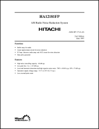 HA12181FP datasheet: AM radio noise reduction system HA12181FP