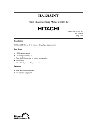 HA13532NT datasheet: Three-phase stepping motor control IC HA13532NT