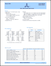 AS4LC4M4E0-50TI datasheet: 4M x 4 CM0S DRAM (EDO) family, 50ns RAS access time AS4LC4M4E0-50TI