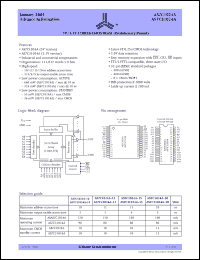 AS7C31024A-12TJC datasheet: 3.3V 128K x 8 CM0S SRAM (evolutionary pinout), 12ns RAS access time AS7C31024A-12TJC