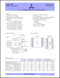 AS7C31024A-12TC datasheet: 3.3V 128K x 8 CM0S SRAM (evolutionary pinout), 12ns RAS access time AS7C31024A-12TC